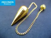 Golden Newton Metal Precision Pendulum w/ Chain Dowser Dowsing Divination Energy