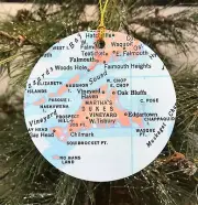 Marthas Vineyard Map Christmas Ornament Corporate gift