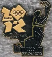 2012 London Olympic Torch Relay Lincoln Games Mark Pin