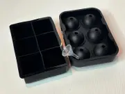 NEW Silicone 2" Large Ice Cube Making Molds Sphere Ball Brick Maker BPA Free