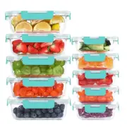 10 Pack Glass Food Storage Containers, Meal Prep Containers with Lids, Airtig...