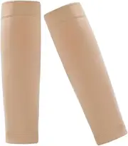 Healeved 1 Pair Compression Socks Calf Socks Leg Sleeve Compression Sleeves for Legs Men Leg Warmers for Men Compression Calf Sleeve Running Pressure Socks Calf Sleeve for Men Nylon Beige