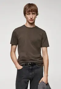 在飛比找ZALORA購物網優惠-Basic Lightweight Cotton T-Shi