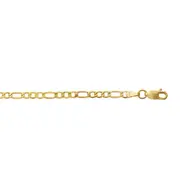 9kt Yellow Gold 1/3 Figaro Chain Necklace 60cm