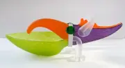 Borowski Glass Studio Tukan Bowl in Lime Green - Item Number 24-01-91 BRAND NEW