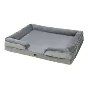 Pawz Pet Bed Velvet Flannel Soft Cushion Grey XL