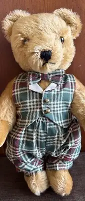 HALIFAX TARTAN PLAID VEST, PANTS AND BOW TIE HANDCRAFTED TEDDY BEAR CLOTHES.