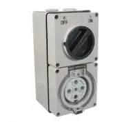 NLS 66CV540 - 5 Pin 40Amp Switched Socket Outlet IP66 - 30496
