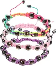 FOMIYES 6 Pcs Magnet Bracelet Loadstone Bracelets Magnetic Bead Bracelet Beaded Ankle Bracelets Women Bangle Bracelet Magnetic Bracelet Magnetic Wrist Bracelets Men Bracelet Braided Rope