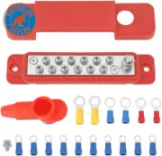 12-Point Busbar Power Distribution Block 12V 180A High-Capacity DC Power Distrib