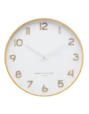 [One Six Eight London] Wallace Silent Wall Clock 41cm in White