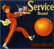 La Habra Service Orange Citrus Crate Label Art Print