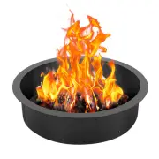 35 Inch Round Steel Fire Pit Ring Outdoor Campfire DIY Firepit Bowl