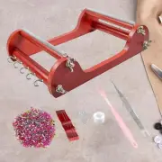 Wooden Bead Loom Kit Jewelry Making Tool with Thread, Needles Starter Kit for