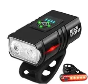 Cycle Headlight And Taillight Set, USB Rechargeable Bikes Lights, 1000LM Cycle Lights, T6X2 LED Headlights, High-Brightness Cycle Lights, Night Riding Lights USB, Lightweight Cycle Taillight