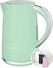 [Russell Hobbs] Kettle [1.7 L 2400 W] Eden Pistachio, stainless steel accents (removable anti-limescale filter, lid opening at the touch of a button, water level indicator,