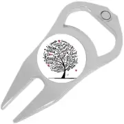 Family Tree Golf Ball Marker Divot Repair Tool Bottle Opener