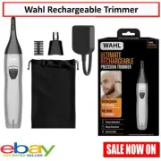 Wahl Nose Ear Eyebrow Trimmer Rechargeable Compact Men's Precision Trimming Tool