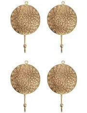 [Willow & Silk] Mandala Wall Hooks 4 Piece in Antique Gold