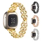 Luxry Metal Bracelet Watch Band Strap Replacement for Fitbit Versa 4 3 Sense 2