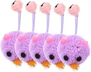 PENIKOKO 5Pcs Plush Cat Mice Interactive Mouse Shaped Playthings with Bell for Indoor Cats Stimulates Hunting Instincts Encourages Exercise Fun