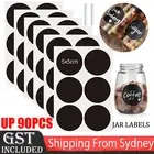 1-3Sets Jar Labels Bottle Stickers Blackboard Chalk Pen Kitchen Pantry Spice AUS