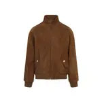 [Valentino] Valentino-Tobacco Brown Lambskin Suede Leather Jacket-Uomo 50 IT