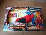 NEW NERF MARVEL MECHSTRIKE MECHASAUR SPIDERMAN ARACHNO BLASTER BOX HAS CREASE