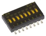 Apem DIP SWITCHES 8-Way 25mA 24V DC SPST Flush Slide Actuator-5Pcs Or 40Pcs