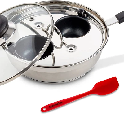 Egg Poacher Pan Nonstick Coating - Poached Egg Cooker Pan