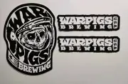 War Pigs Brewing LOT of 3 Stickers Decals Skull Brewery Beer