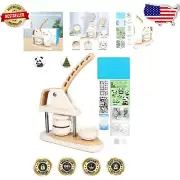 Complete 25mm Button Maker Kit - Manual Machine with Circle Cutter & Magic Book