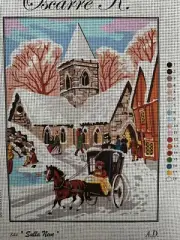 Printed needlepoint Gobelin Tapestry kit sulla neve 30x40 Cm Krainer