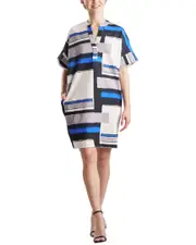 Natori Short Sleeve Caftan Dress