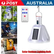 Bright Solar LED Light Bulb USB Rechargeable Camping Tent Lantern Lamp + Remote