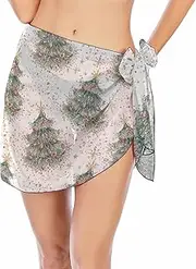 [Generic] White Christmas Women's Beach Sarong Wrap