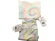 NWT Grayson Mini Pastel Tie Dye Shorts T-Shirt Outfit Girl Size 4T Soft