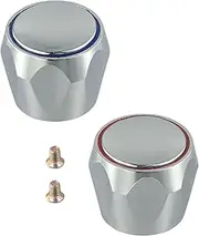 One Pair Tap Handles with Fixing Screws for Hot and Cold Faucet Replacement Parts Faucet Handle Knobs Faucet Parts