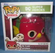 Funko Pop! Mug & Pin ~ DC Super Heroes ~ The Flash Mug, Superman Pin