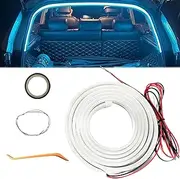 Dynamic Flowing Car Trunk Light Strip, Trunk Led Light Strip, Waterproof Flexible Silicone LED Car Lights Interior for Cars Suvs Trucks, Constant/Flowing, Auto On/Off (Blue,Half Circle/2 Meters)
