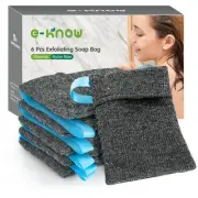 Soap Bag, 6 Pack Soap Saver Pouch,Body Scrubber Rough Sponge Exfoliator for B...