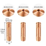 24mm Length 40PCS M6 Copper Contact Tips 0.8/0.9/1.0mm 15AK MAG Welding Torch