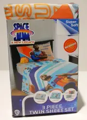 Space Jam A New Legacy Twin Sheet Set Fitted Flat Reversible Pillowcase