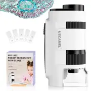 Pocket Microscope for Kids and Adults - 135x Mini Microscope, Portable Handhe...