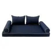 *COVER ONLY*-Style 4 Daybed Mattress Bolster Pillow Contrast Pipe Full-AD101