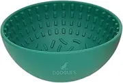 Wobble Lick Bowl for Dogs, Slow Feeder Bowl for Anxiety Reduction, 2 in 1 Design, Boredom Buster, Easy to Spread with Peanut Butter, Yoghurt, or Treats, Suitable for Medium to Large Dogs (Green)