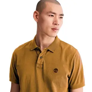 Timberland 男款小麥色休閒短袖Polo衫|A6R29P47