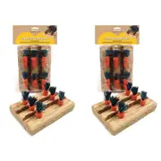 2x Rosewood 25x15cm Carrot Play Patch Rabbit Pet Chew/Scratch Activity Toy Red