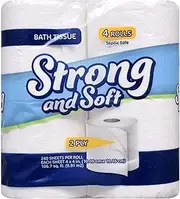 Strong and soft 2 Poly 240 Sheets Bath Tissue Toilet Paper Strong and Soft Toilet Paper 32 Rolls 4 Packs Roll made in USA