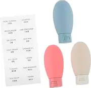 Baluue 3pcs Set Travel Bottles Set Squeezable Sub Bottling for Toiletries Portable Containers Lightweight Leakproof Design for Air Travel and Trips